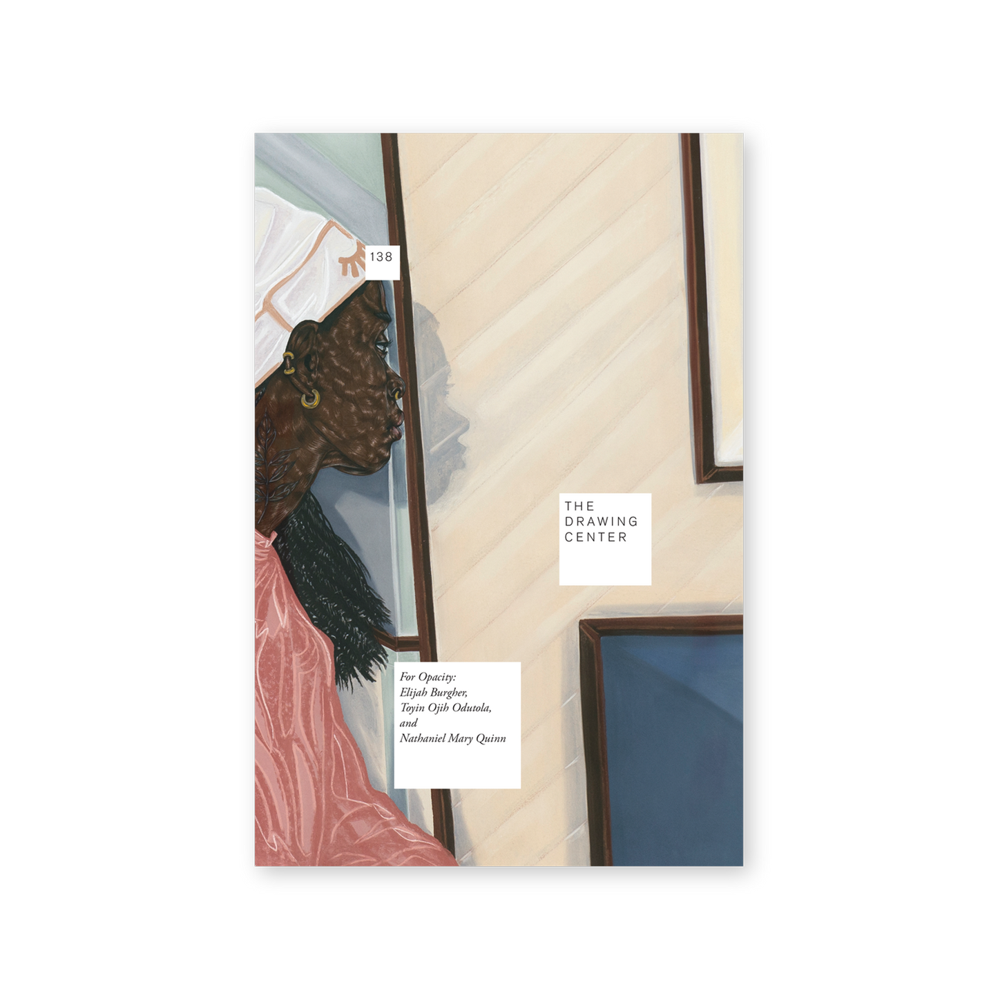 Front cover for "For Opacity: Elijah Burgher, Toyin Ojih Odutola, and Nathaniel Mary Quinn"