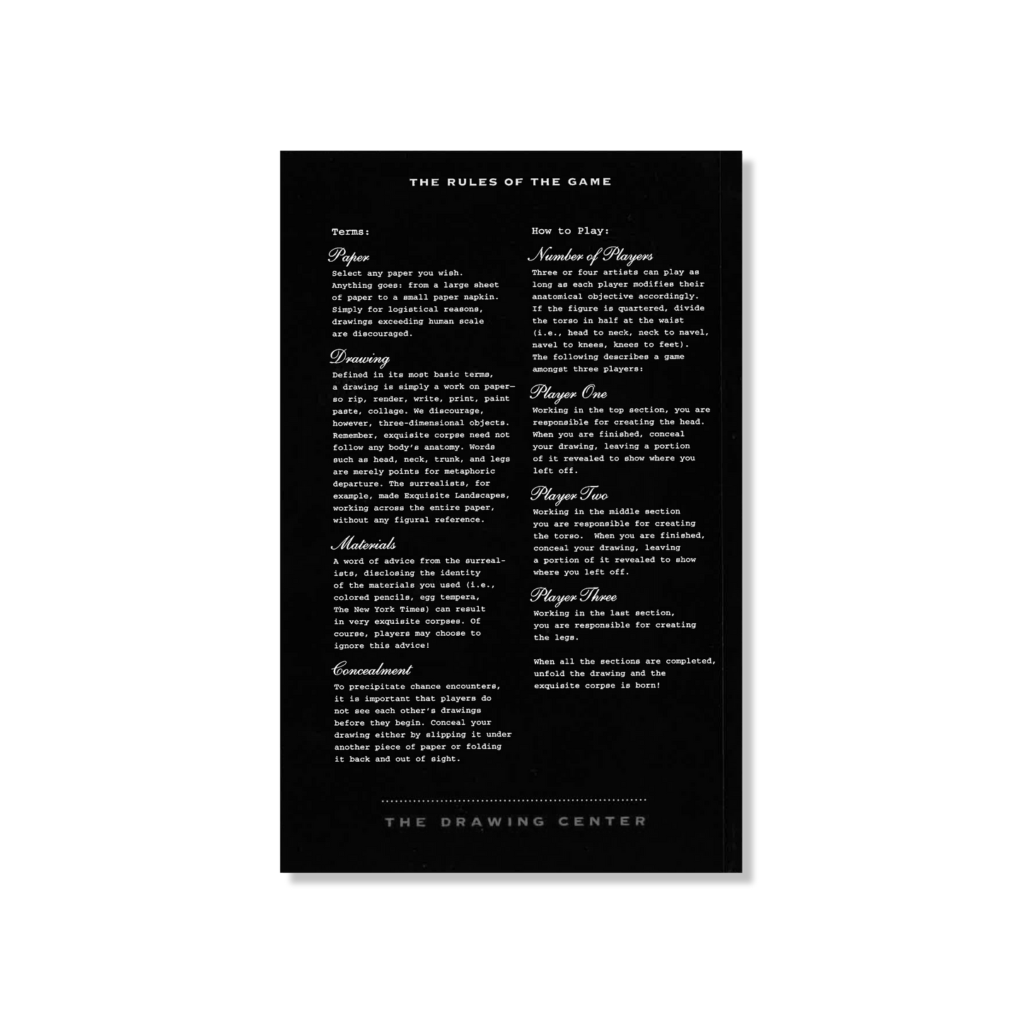 Back cover for "The Return of the Cadavre Exquis"