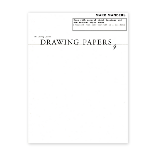 Front cover for "Mark Manders: Room with Several Night Drawings and One Reduced Night Scene"