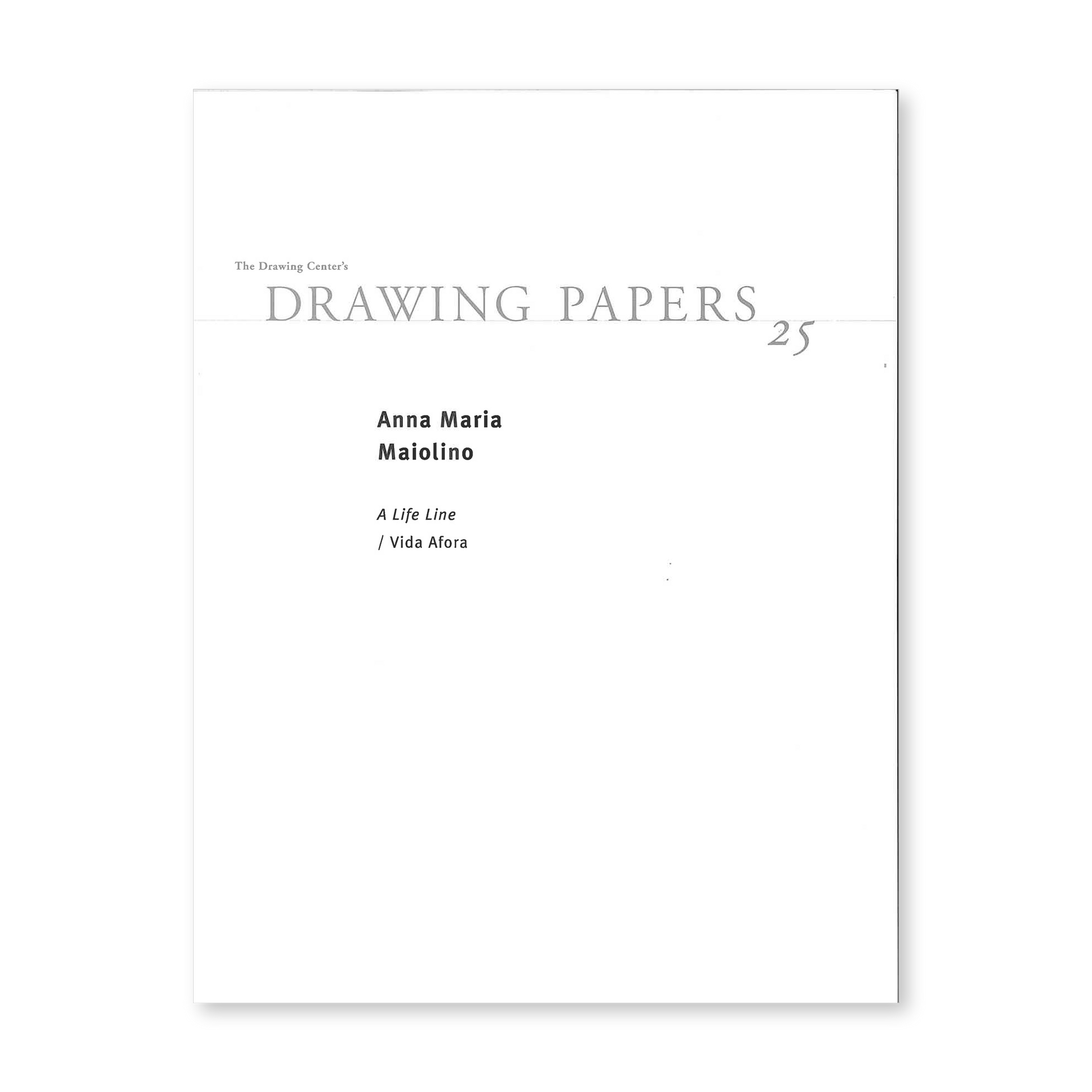 Front cover for "Anna Maria Maiolino: A Life Line/ Vida Afora"