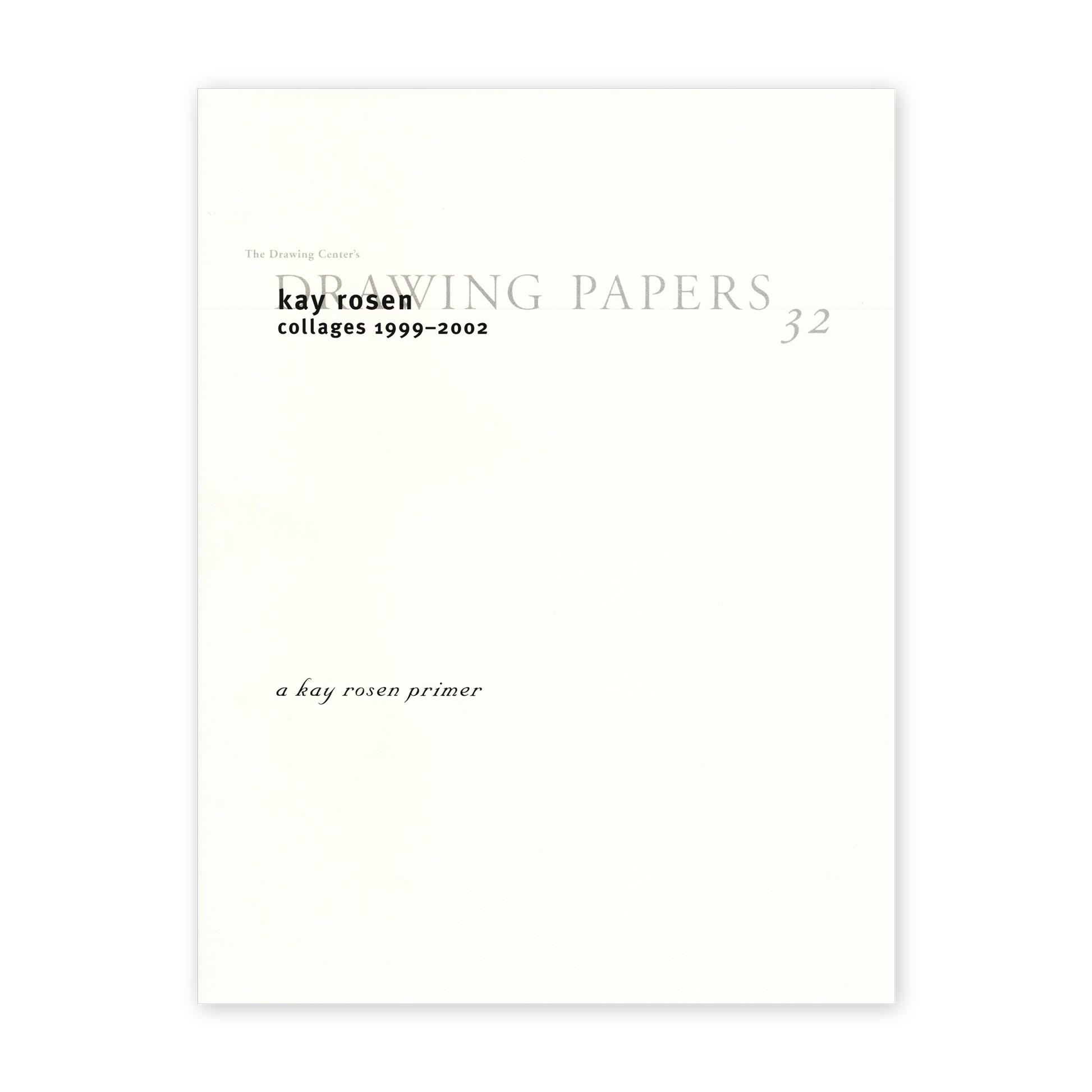 Front cover of "Kay Rosen: Collages 1999-2002"