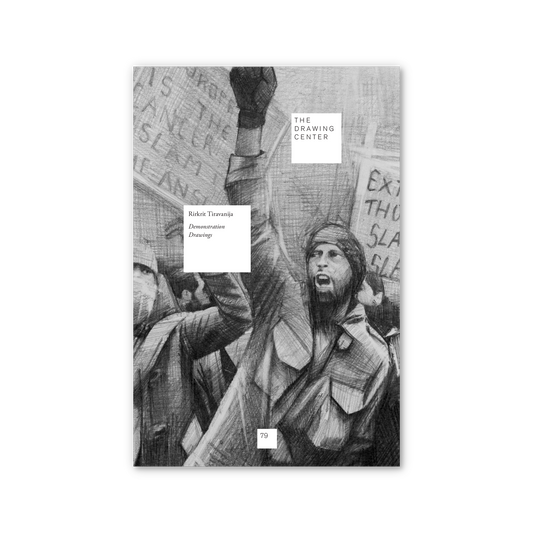Front cover for "Rirkrit Tiravanija: Demonstration Drawings"