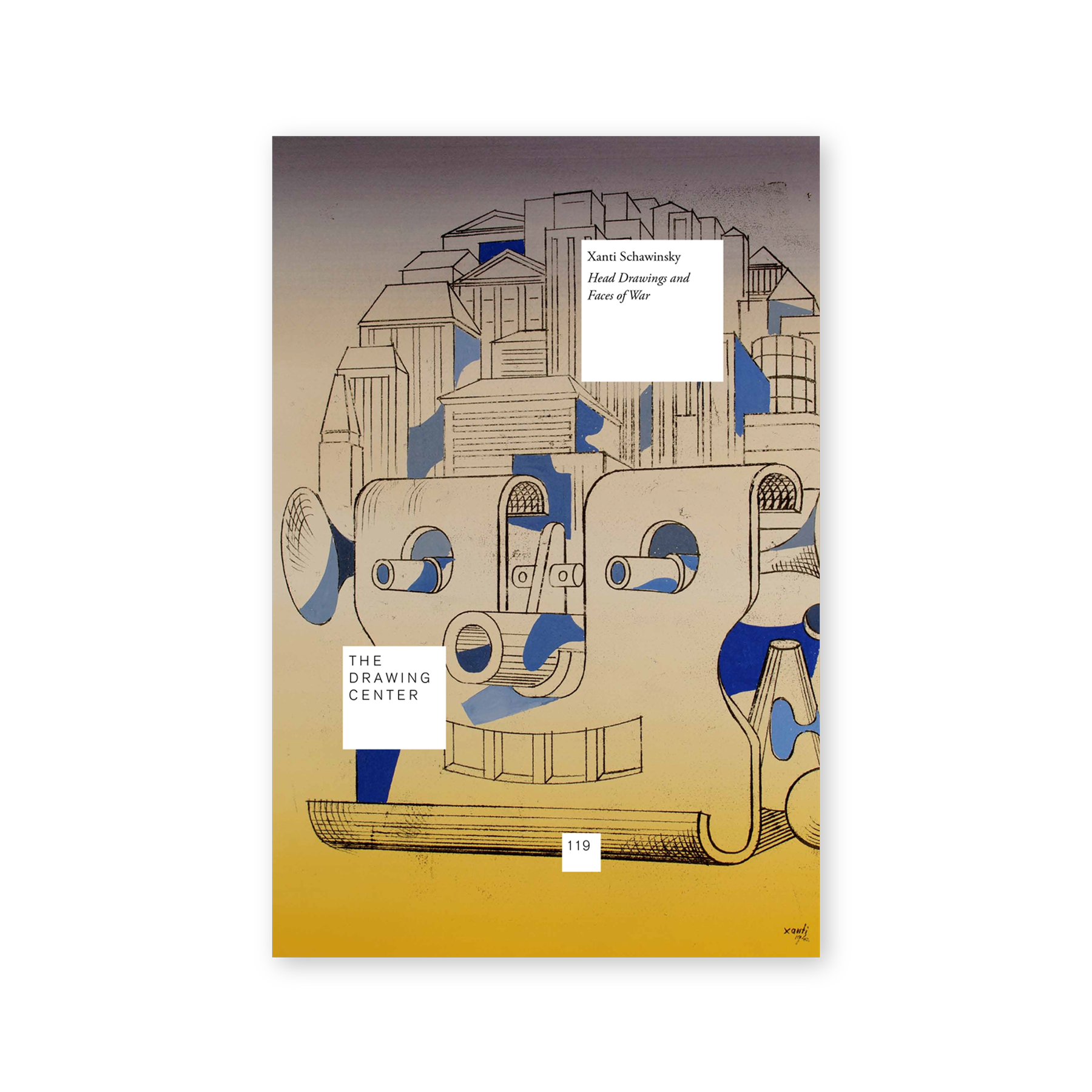 Front cover for "Xanti Schawinsky: Head Drawings and Faces of War"