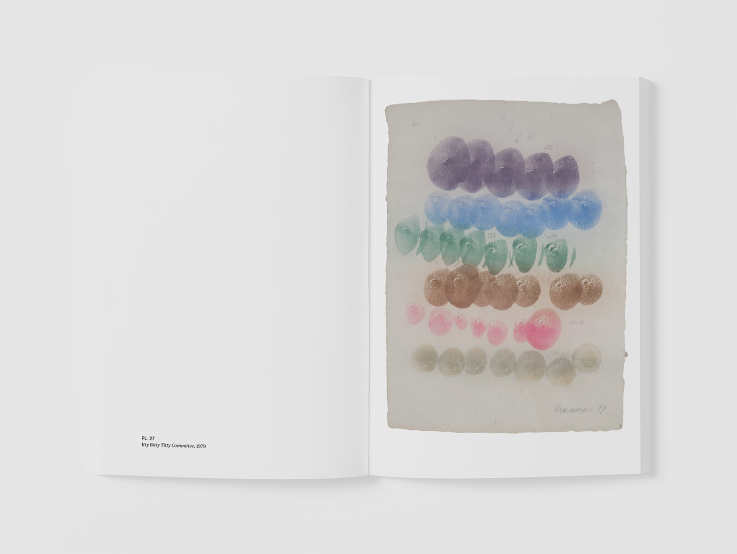 A sample page from "David Hammons, Body Prints" featuring a plate and accompanying text about the artwork.