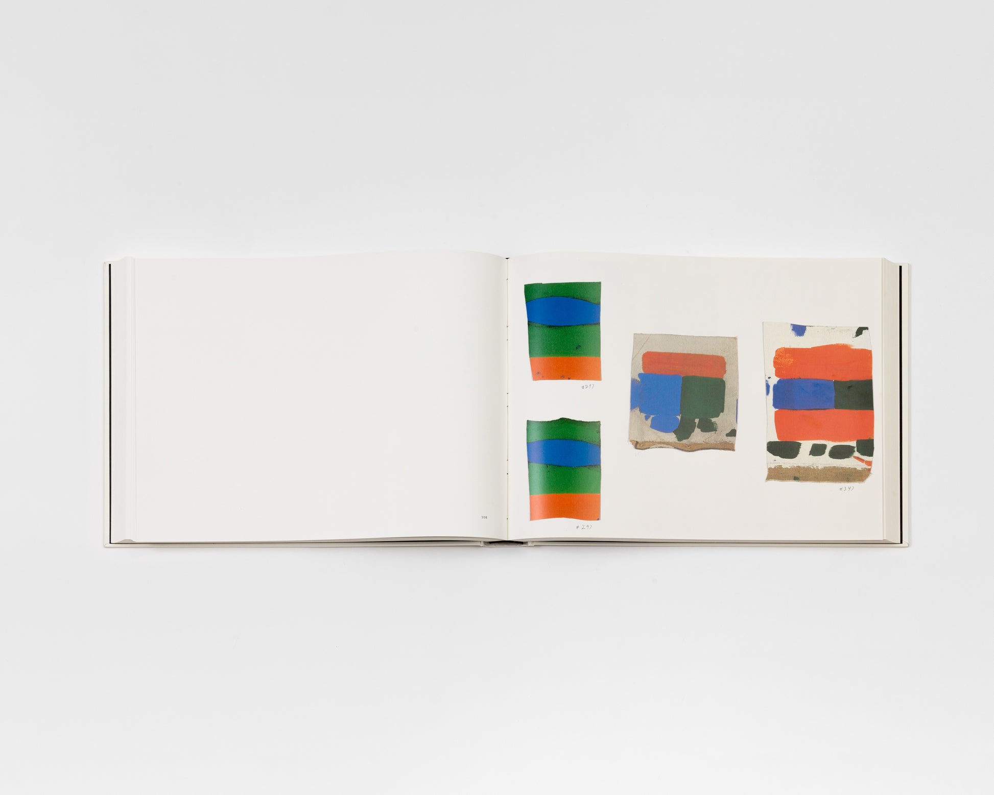 Inside pages of "TABLET" by Ellsworth Kelly.