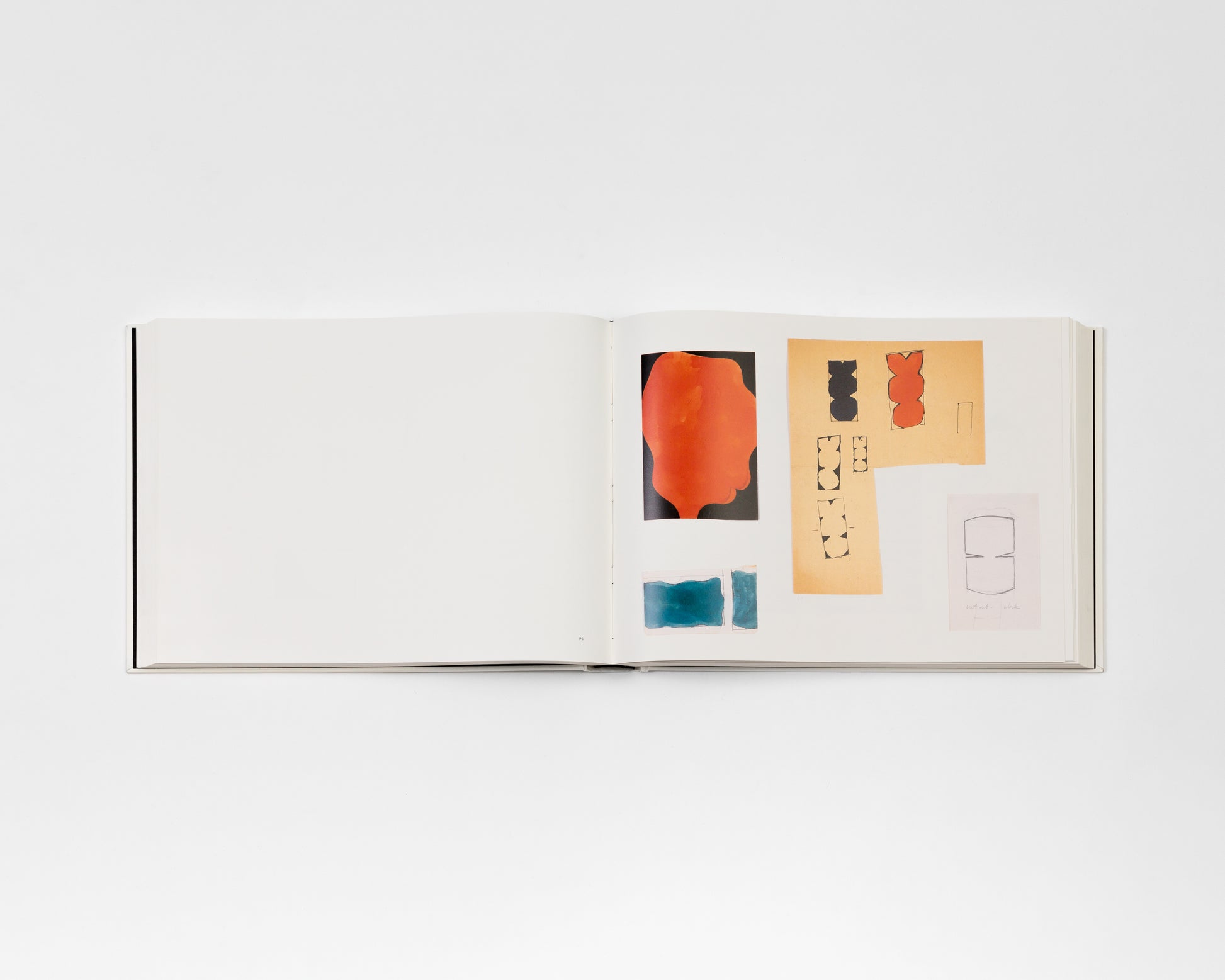Inside pages of "TABLET" by Ellsworth Kelly.