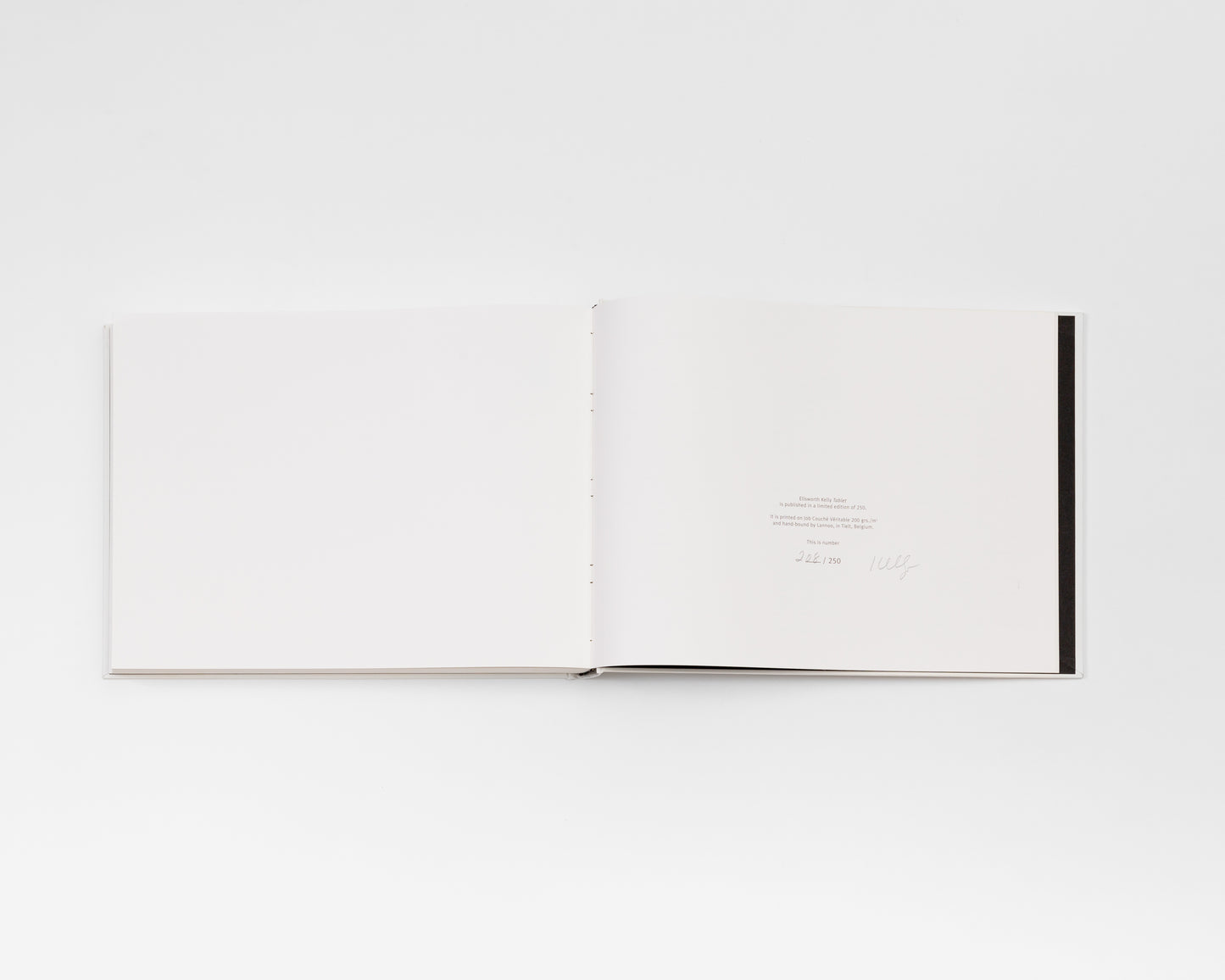 Inside pages of "TABLET" by Ellsworth Kelly.