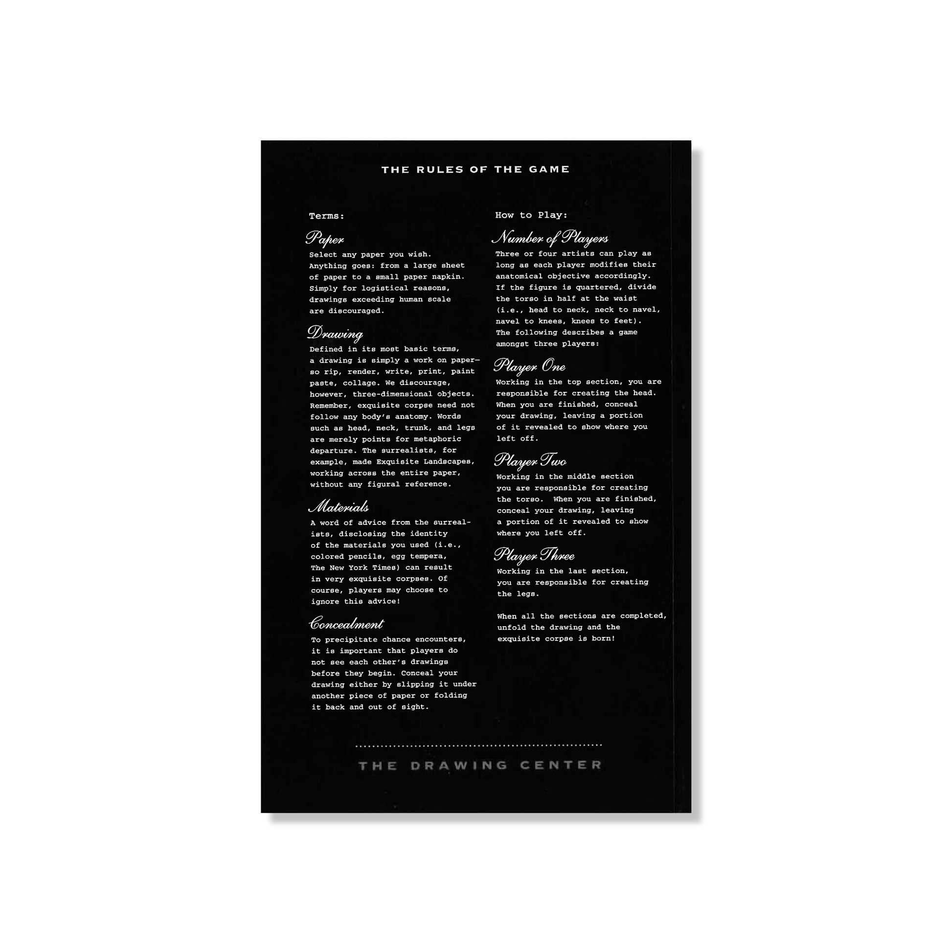 Back cover for "The Return of the Cadavre Exquis"