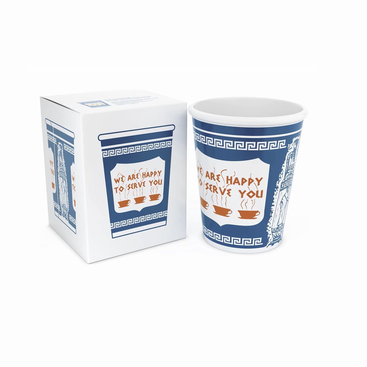 We Are Happy To Serve You Greek Coffee Cup