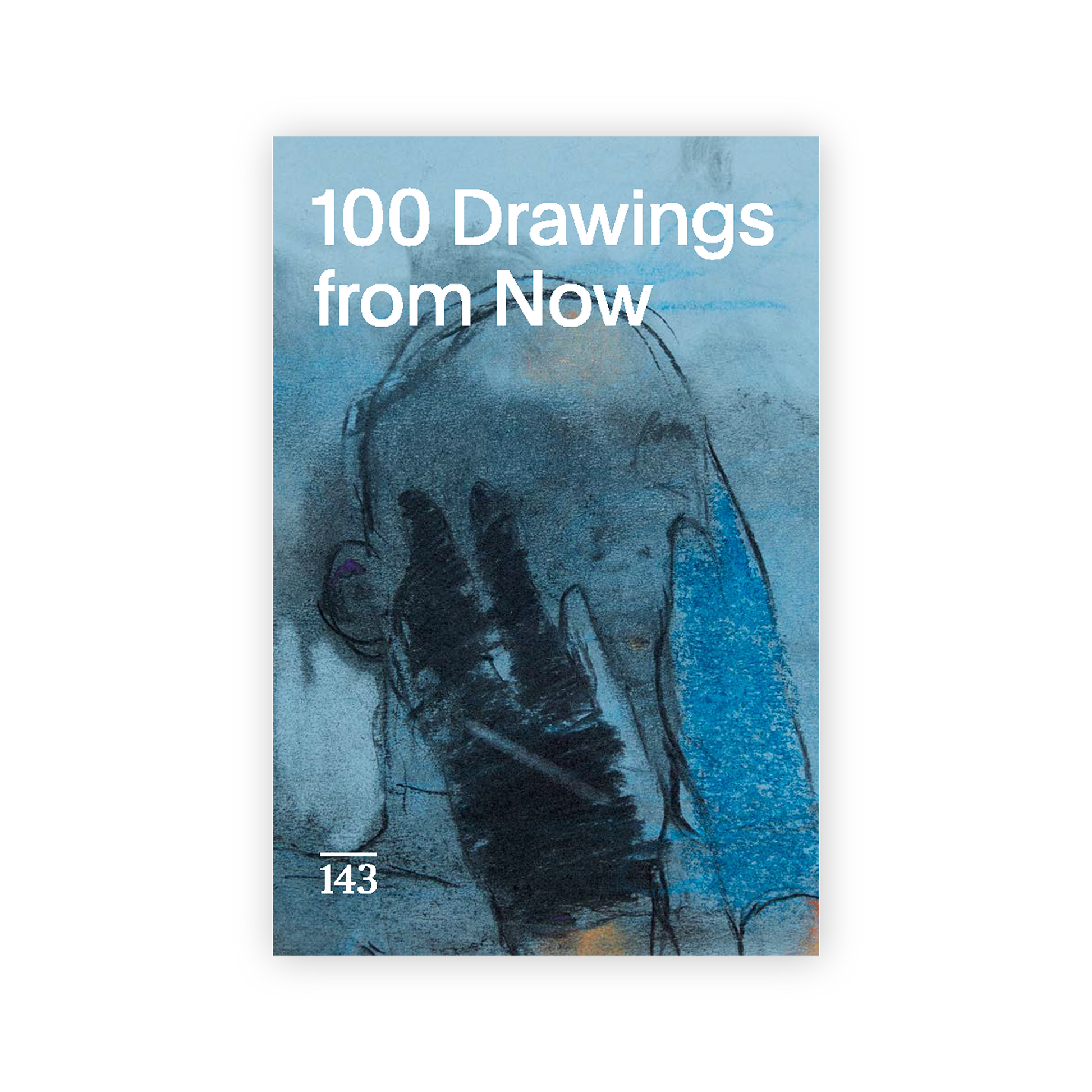Front cover for "100 Drawing From Now" featuring work by artist Jennifer Packer.