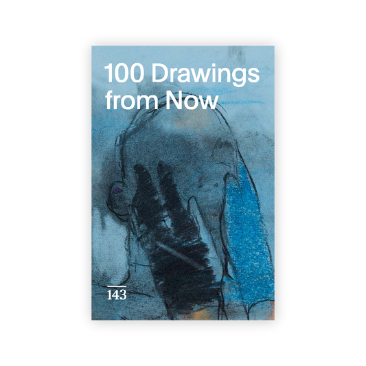 Front cover for "100 Drawing From Now" featuring work by artist Jennifer Packer.