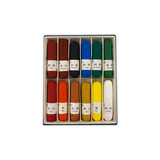Japanese Watercolor Pigment Stick, Set of 12